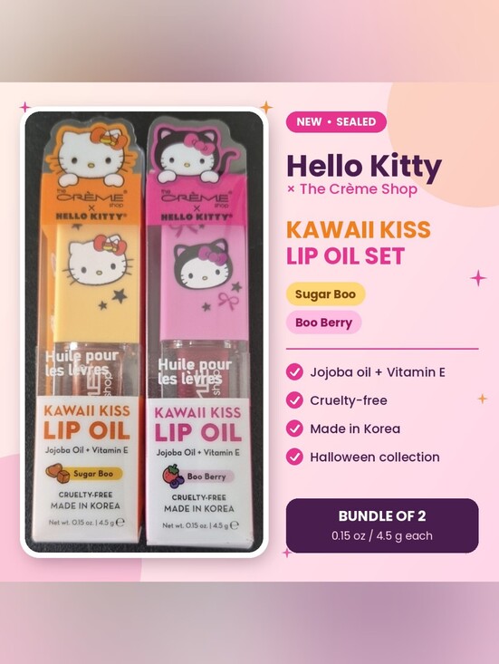 the crème Other - THE CREME Kawaii Kiss Lip Oil — Pink & Orange Set Of 2